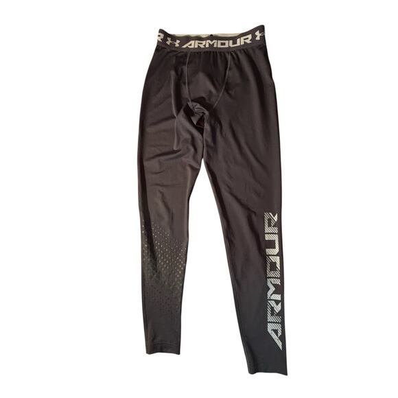 EUC Under Armour HeatGear Compression Leggings Men's M Gray Athleisure Gym - Picture 1 of 16